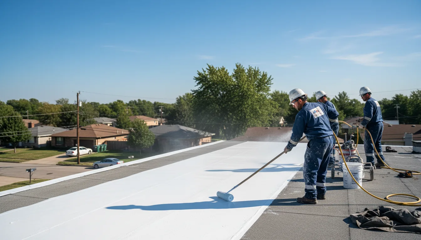 Commercial roof coating in Kieler, WI near me